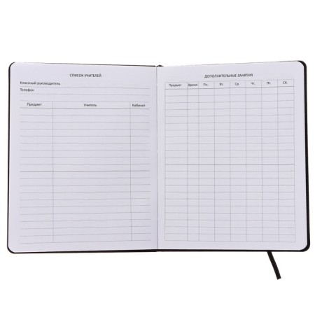 Universal diary for grade 1-11 Exit this Way, integral cover, artificial leather, silkography, lies, 80 g/m2-3