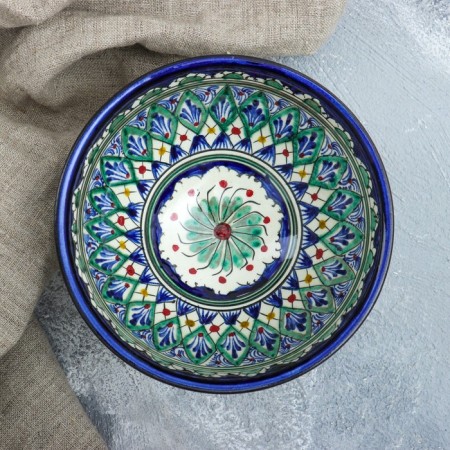 Rishtan ceramics "Patterns" 15 cm, small, mix-4