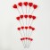 Set for decorating "hearts", red color