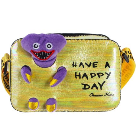 Belch Bag with lightning, 6x11x13 cm, adjustable belt, yellow mix-2