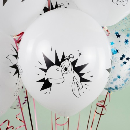 Latex ball 12 “Buba and friends”, pastel, white, 4 tbsp., Set 25 pcs., Mix-3