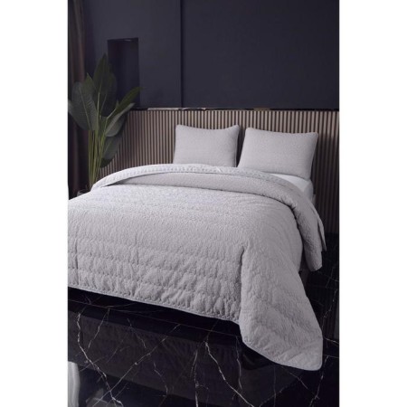A set with a bedspread "Nadin", size 160x220 cm, 50x70 cm, color gray color-1