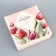 The box is folding, the lid is “for the best”, 20 x 20 x 6 cm without a window
