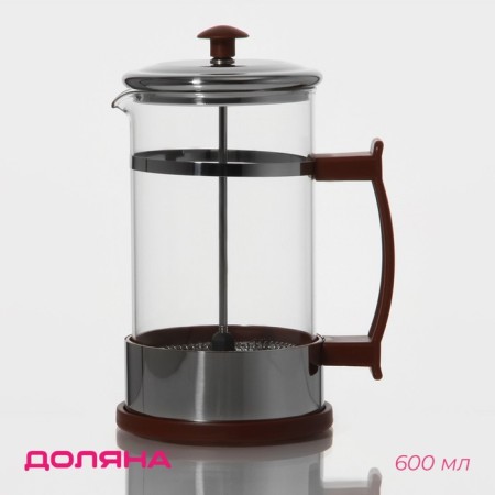 Know -hand jacket kettle - press "RIC", 600 ml, glass, brown color