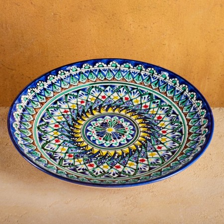 Largan Rishtan ceramics "Patterns", 31 cm, blue