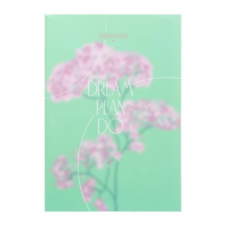 A4 notebook, 80 sheets in the Flora cage, cover coated cardboard, matte lamination, mix-3