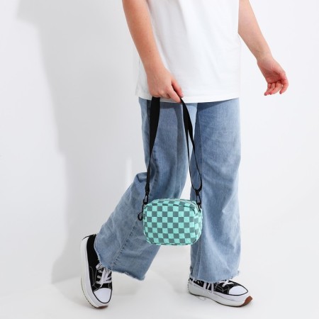 Youth bag with zipper, turquoise color-6