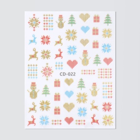 Nail stickers 10.2*8cm New Year CD-022 Vygotosv substrate QF-1