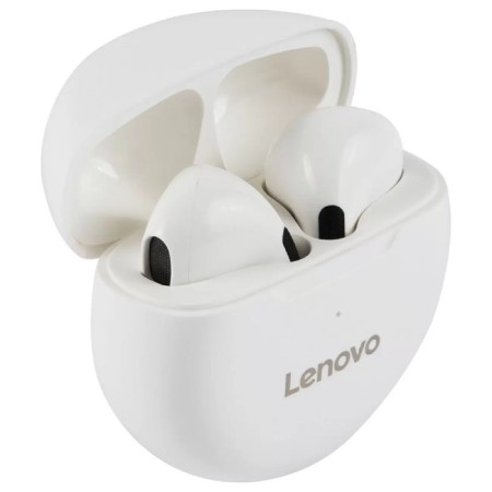 Wireless headphones Lenovo HT38, TWS, inserts, microphone, BT 5.0, 250 mAh, white