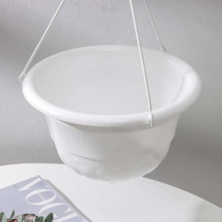 Street Kashpo for flowers suspended "grace", 4.5 l, white color-3