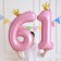 Foil ball 40 "The number 6 with the crown", the color is pink