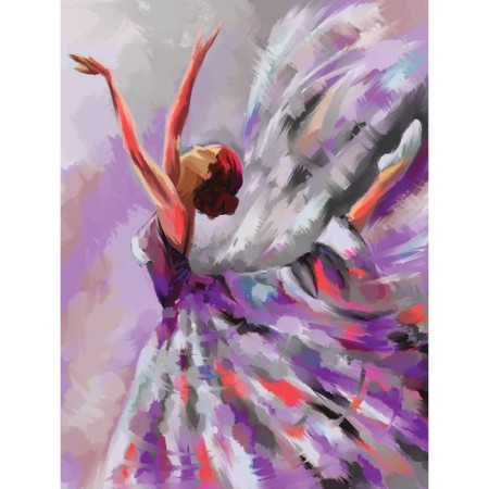 Diamond mosaic on a 30x40 subframe with the full filling of "Ballerina"-1