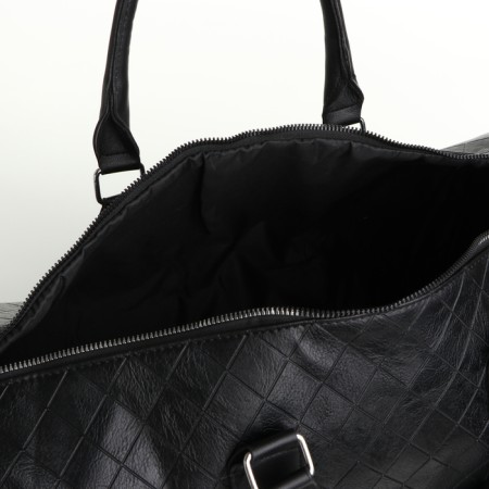 Road bag with a zipper, a suitcase holder, a long belt, black color-2