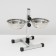 Stand with bowls, 2 x 500 ml, height 30 cm, collapsible with an upper latch, chrome