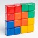 Set of colored cubes, 16 pieces, 4 × 4 cm