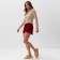 Home Home (Longsliv and Shorts) KAFTAN "velvet" set, 48-50, Bordeaux/beige