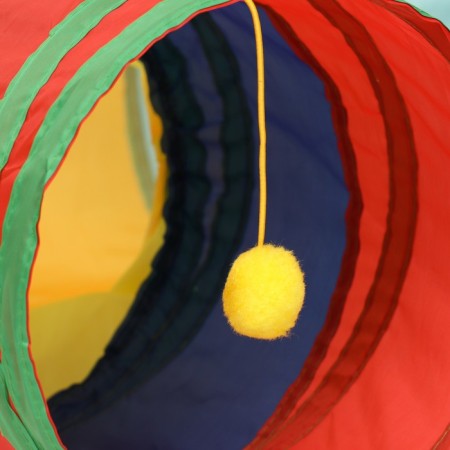 Cat tunnel rustling "tee", 80 x 25 cm, multi -colored-2