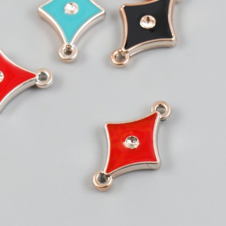 Connector for creativity plastic for metal "rhombus" set 6 pcs 0.4x17x2.7 cm-1