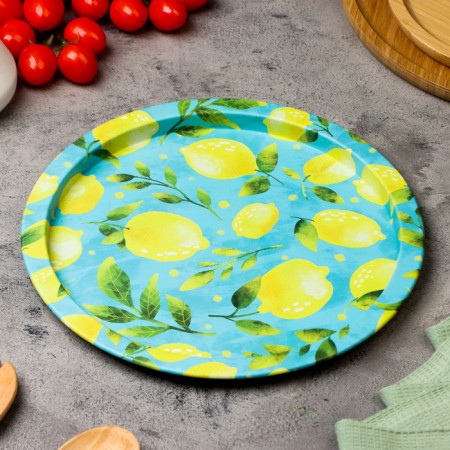 Tray "lemons", 28 x 1.6 x 0.32 cm, metal