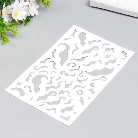 Plastic stencil "curls" 24x16 cm-1