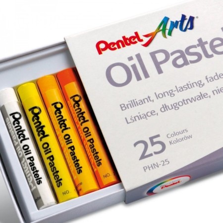 Oil pastel, 25 colors, Pentel 8/60 mm, in cardboard-5