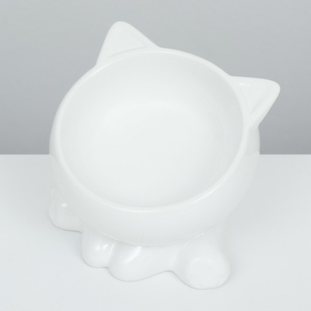 Ceramic “Kisa” bowl on a stall-lapcs 200 ml 13 x 12 x 8 cm, white-3