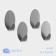 Savanna Velcro hook "Oval", 4 pcs, metal