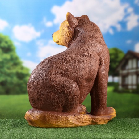 Garden figure "Bear sitting big" brown, 40x50x48cm-1