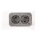 Rosette "Elect" Ra 16-237-hour, 16 A, 250V, double, open, without salary, black under silver