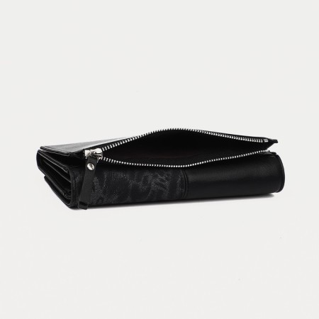Women's wallet on magnets, black color-2