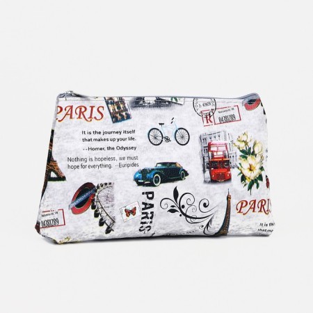 Lightning cosmetic bag, gray color