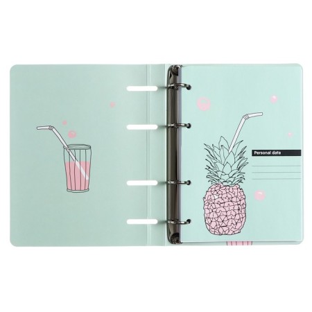 Notebook on rings, 80 sheets in the Enjoy ME line, cardboard cover, matte lamination Soft Touch, foil embossing, shift block 70 g/m2-3