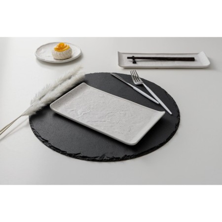 Porcelain dish for feeding Magistro Slate, 26.5 × 15 cm, white color-7