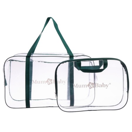Bag in the hospital, with a cosmetic bag, green color-1