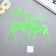 Stick phosphorus "deer" with adhesive pads set 29.5x25 cm