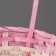 Wicker basket 19x9/34 cm, pink, bamboo
