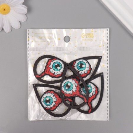 Decor for creativity Tree "Eye" set of 5 pcs 5.5x3.4x0.3 cm-3