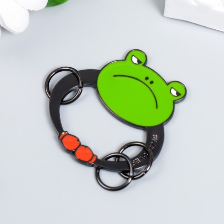 Keychain-keyword metal "Frog-bexor-Games ended" 4.8x4.6 cm-2