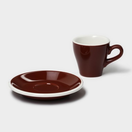 Coffee steam porcelain Magistro Coffee Time, 2 items: a cup 80 ml, a saucer d = 12.5 cm, brown color-3