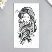 Tattoo on the body of the black 