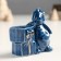 Souvenir Ceramics stand for d/toothpicks "Dracos with gifts" blue-gold 4x6.5x7 cm