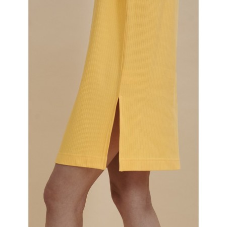 Female dress, size l, yellow color-5