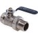 Ballic Aqualink, PN 50, inner/outer thread 1 ", shown, straight, handle, nickel.
