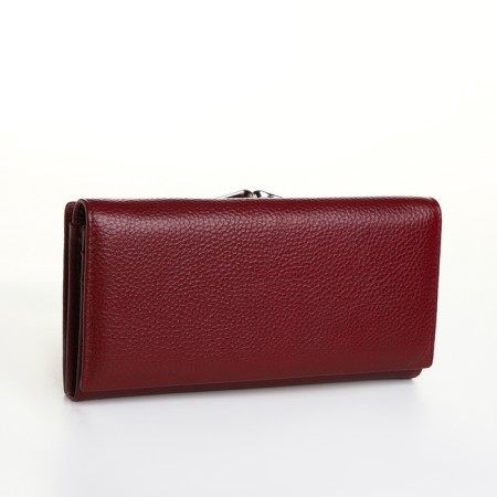 Women's wallet on a magnet, burgundy color