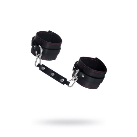 The shackles are single -layer with a contrasting line Pecado BDSM, genuine leather, black