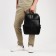 Male backpack on a zipper, 3 outer pockets, black color