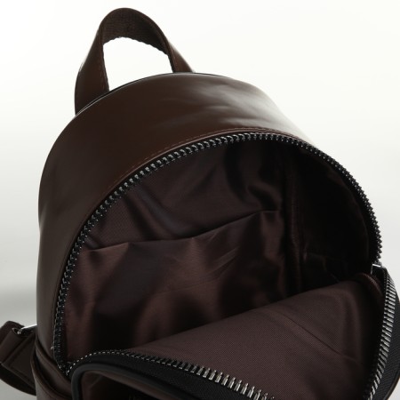 Women's backpack on lightning, brown color-4