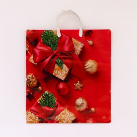 New Year. Package "Ideal", polyethylene with a plastic pen, 44 x 40 cm.