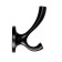 Furniture hook Cappio Cone, two -rod, black color, 3 pcs.