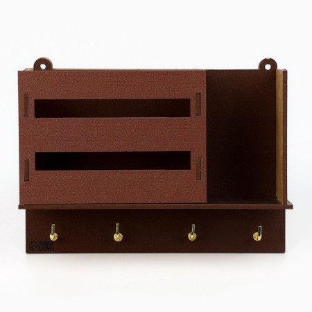 The keybox is wall -mounted with a shelf with a shelf and pocket, Reiki, 17 x 12 cm.-2